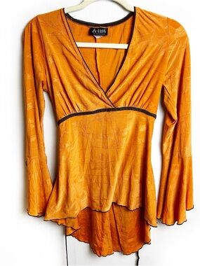 A-List by Wrapper Vintage 90's long sleeve tunic bell sleeve fairycore dress M